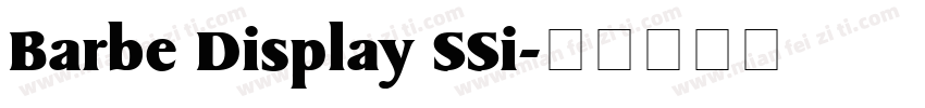Barbe Display SSi字体转换